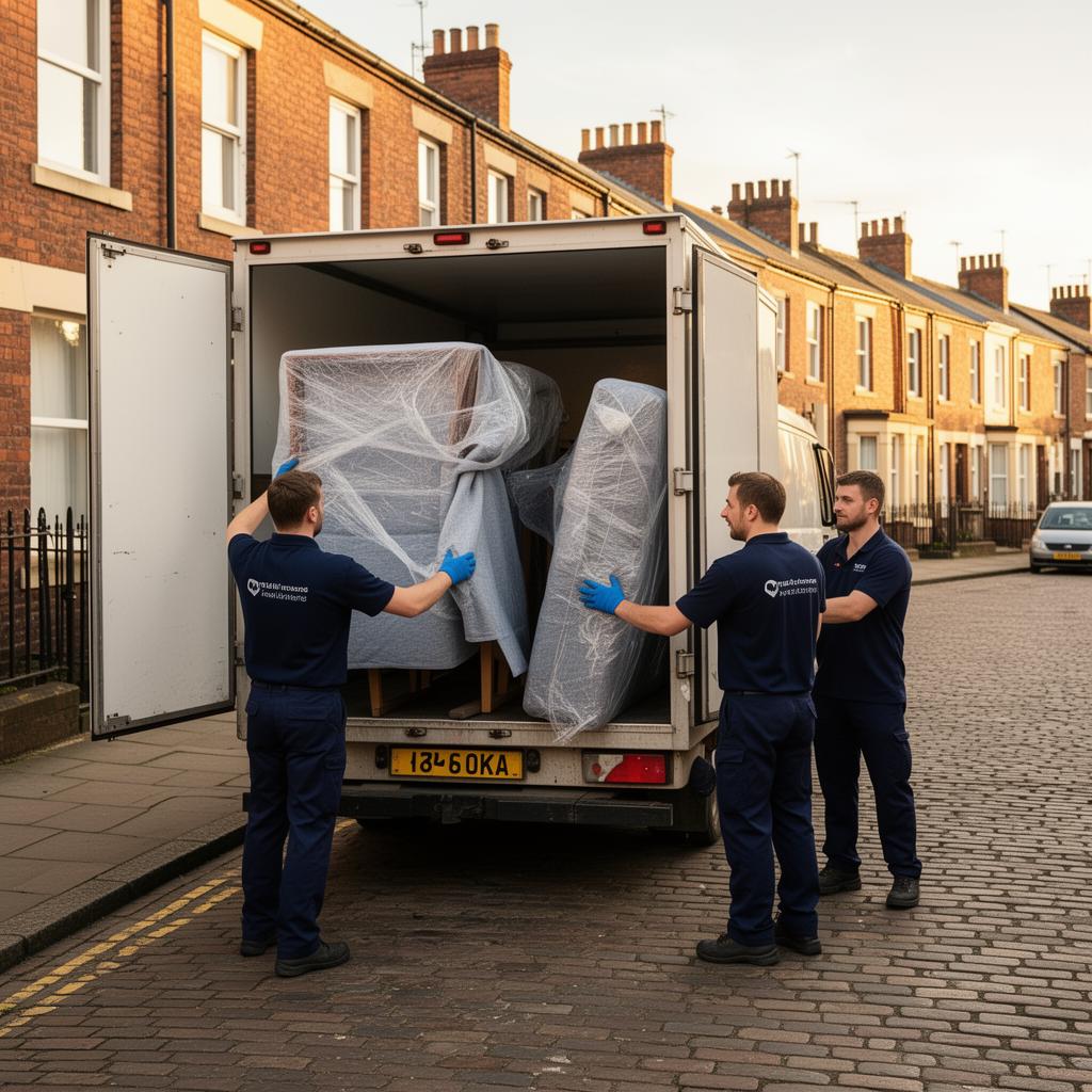 Smart Move Removals team loading a van in Wilmslow
